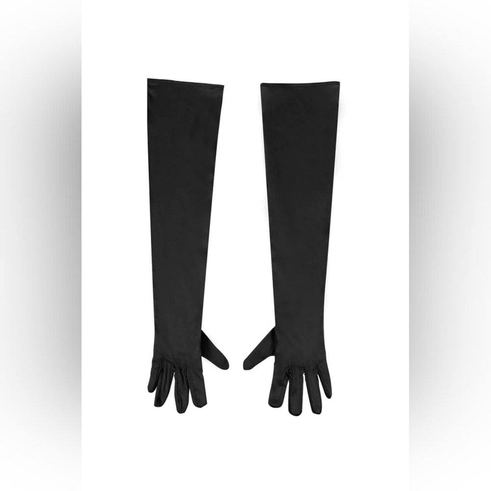 3S. NWOT THE BAR SILK GLOVES BLANC
